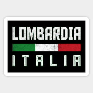 Lombardia Italia / Italy Typography Design Magnet